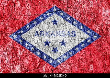 Grudge pietra dipinta di stato USA flag Arkansas Foto Stock