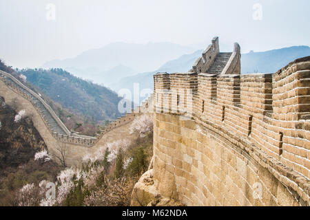 La Grande Muraglia della Cina, la sezione di Badaling Foto Stock