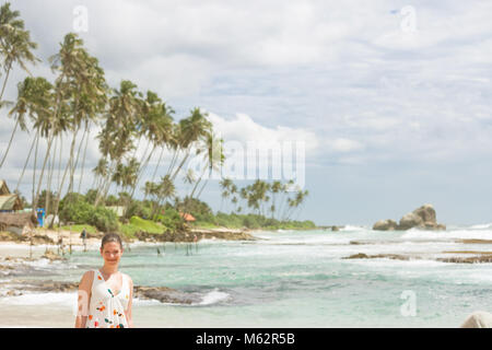 Koggala Beach, Sri Lanka, Asia - Ritratto di una donna a Koggala Beach Foto Stock