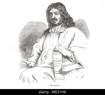 John Bunyan, scrittore inglese, Puritan predicatore e autore del Pilgrim's Progress Foto Stock