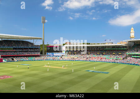 Il test cricket a Sydney Cricket Ground, Sydney, Nuovo Galles del Sud, Australia Foto Stock