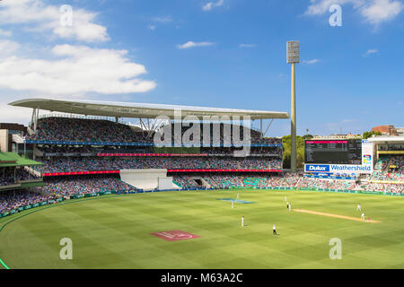 Il test cricket a Sydney Cricket Ground, Sydney, Nuovo Galles del Sud, Australia Foto Stock