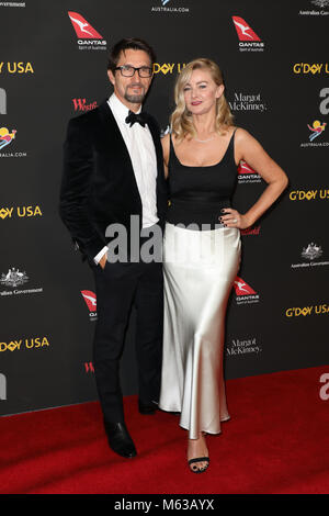 Il G'Day USA Los Angeles Black Tie gala tenutosi presso l'hotel InterContinental Los Angeles hotel del centro cittadino di Los Angeles, California. Dotato di: Jonathan LaPaglia, Ursula Brooks dove: Los Angeles, California, Stati Uniti quando: 27 Gen 2018 Credit: Sheri Determan/WENN.com Foto Stock