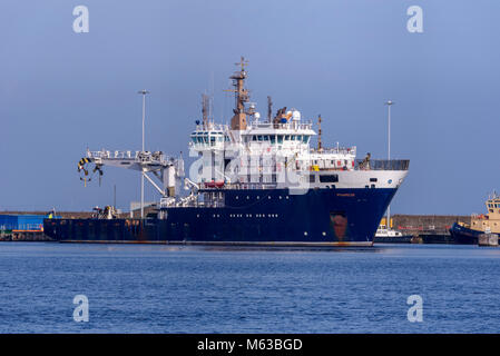 Trinity House nave Pharos a Leith Docks Edimburgo. Foto Stock