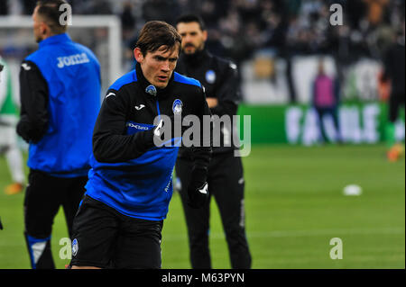 Torino, Italia. Il 28 febbraio 2018. durante la TIM Cup partita di calcio tra Juventus e Atalanta BC presso lo stadio Allianz il 28 febbraio, 2018 a Torino, Italia. Credito: FABIO PETROSINO/Alamy Live News Foto Stock