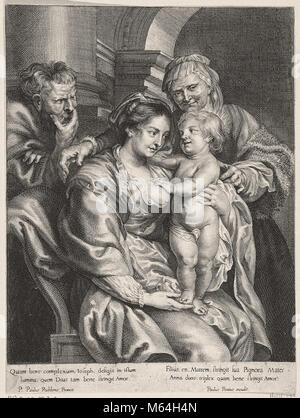 Paulus Ponzio - Dopo Peter Paul Rubens - The Holly Familly Foto Stock