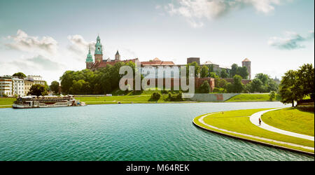 Castello Reale di Wawel a Cracovia, Polonia Foto Stock