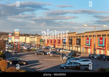 Il Letterkenny Retail Shopping Center a Letterkenny, County Donegal, Irlanda Foto Stock