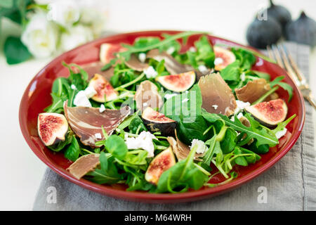 Fig, feta e indurito insalata a base di carne Foto Stock