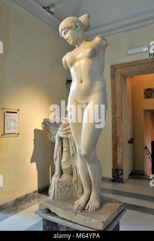 Italia, Roma, Musei Capitolini, Musei Capitolini, Palazzo dei Conservatori, Statua di Venere Esquilina, scultura romana (1st ° secolo AC) marmo pariano Foto Stock