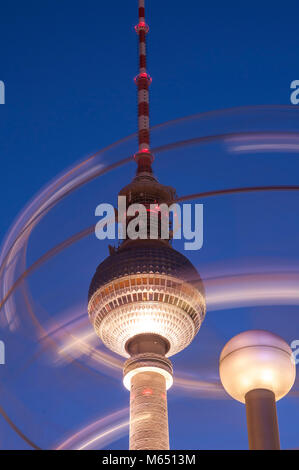 Fernsehturm, Alexanderplatz Berlino, Deutschland, Europa Foto Stock