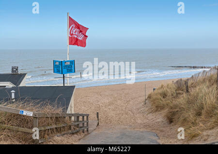 Strada per la spiaggia, Domburg, Paesi Bassi. Foto Stock