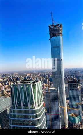 China World Trade Center Z15 Torri grattacieli Guamao distretto centrale degli affari di Pechino CINA Foto Stock