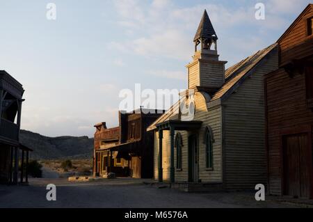 Set del Fort Bravo Texas film di Hollywood ubicazione, Tabernas Spagna. Foto Stock