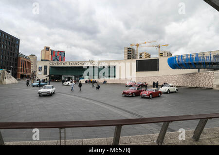 COVENTRY, Regno Unito - 13 Ottobre 2017 - Vista del Museo dei Trasporti in luogo del Millennio, Coventry, West Midlands, England, Regno Unito Foto Stock