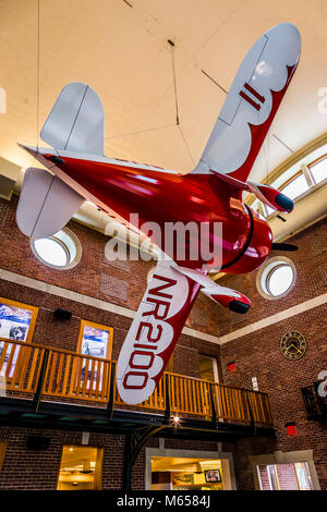 Gee Bee Modello R Super Sportster La Lyman e Merrie legno Museo di Storia di Springfield Springfield Musei   Springfield, Massachusetts, STATI UNITI D'AMERICA Foto Stock