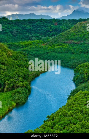 Fiume Wailua valle di Kauai, Hawaii Foto Stock