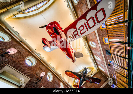 Gee Bee Modello R Super Sportster La Lyman e Merrie legno Museo di Storia di Springfield Springfield Musei   Springfield, Massachusetts, STATI UNITI D'AMERICA Foto Stock