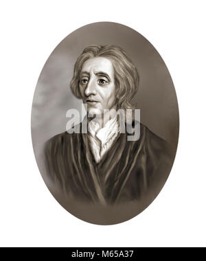 John Locke, 1632 - 1704, il filosofo inglese medico Foto Stock