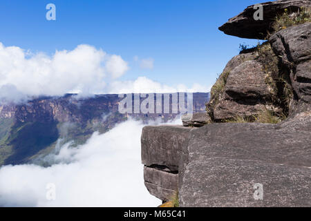 Il monte Roraima e Kukenan Tepui, il Parco Nazionale di Canaima. Foto Stock