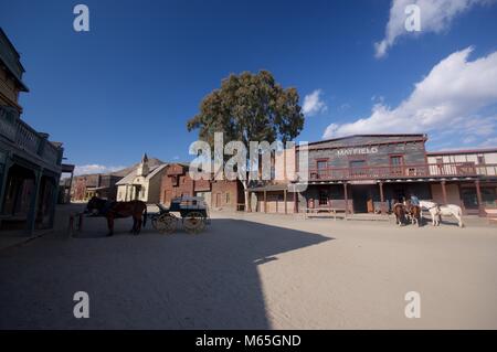 Set del Fort Bravo Texas film di Hollywood ubicazione, Tabernas Spagna. Foto Stock