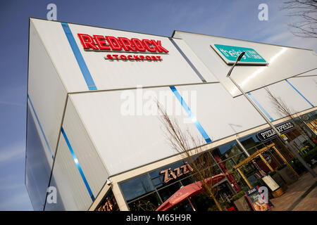 Redrock edificio dotato di ristoranti e un cinema è parte di una riqualificazione che in Stockport Foto Stock