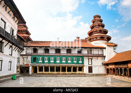 All'interno di Hanuman Dhoka, il vecchio Palazzo Reale, il quadrato di Durbar di Kathmandu, Nepal. Foto Stock