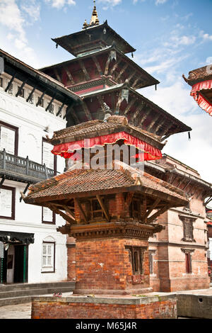 All'interno di Hanuman Dhoka, il vecchio Palazzo Reale, il quadrato di Durbar di Kathmandu, Nepal. Foto Stock