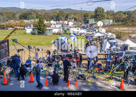 West Virginia, Appalachia Appalachia, Alderson, carcere federale per le donne, Camp Cupcake, rurale, paese, campagna, ingresso, fronte, copertura dei media, giornalisti, m Foto Stock