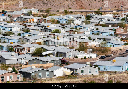 Case unifamiliari in zona residenziale in compagnia città di Morenci, Arizona, Stati Uniti d'America Foto Stock