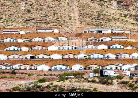 Case unifamiliari in zona residenziale in compagnia città di Morenci, Arizona, Stati Uniti d'America Foto Stock