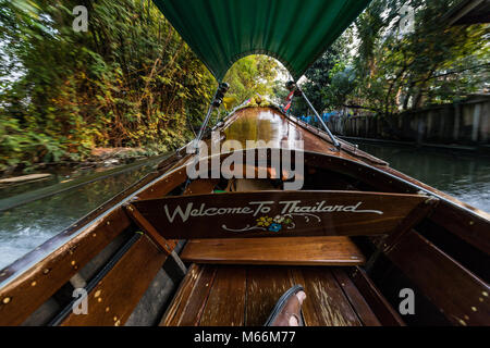 Bangkok Khlongs e canali - un khlong anche comunemente digitato Klong è la parola tailandese per un canale. Questi canali sono alimentati dal fiume Chao Phraya, la THA Chin, Foto Stock