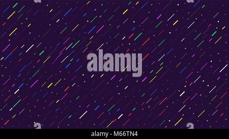 Sullo sfondo di un piatto astratta multicolore di forme geometriche. Il design moderno. Cifre arrotondate su un viola scuro dello sfondo. Illustrazione Vettoriale Illustrazione Vettoriale