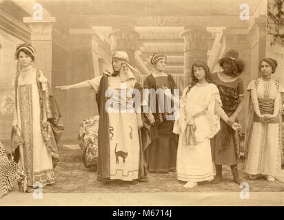 Attori messa in scena al teatro, Italia 1880 Foto Stock