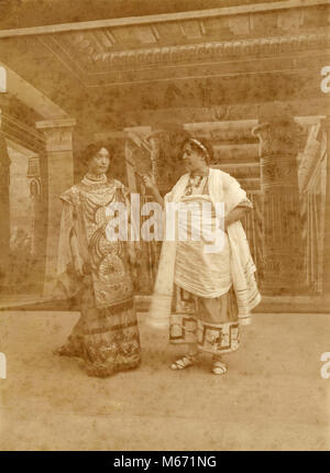 Attori messa in scena al teatro, Italia 1880 Foto Stock