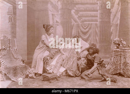 Attori messa in scena al teatro, Italia 1880 Foto Stock