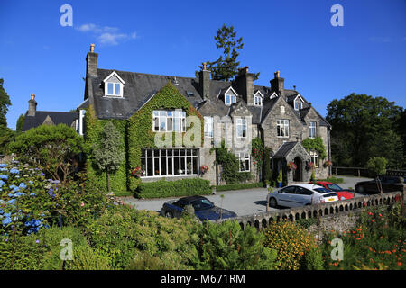Penmaenuchaf Hall Hotel, un hotel a tre stelle a Penmaenpool vicino a Dolgellau,Gwynedd, Galles del Nord, Regno Unito. Foto Stock