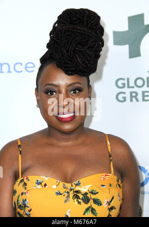 Los Angeles, Stati Uniti d'America. 28 Feb, 2018. Ledisi assiste la quindicesima Global Green Pre-Oscar Gala NeueHouse a Hollywood di Febbraio 28, 2018 a Los Angeles, California. Foto di Barry re/Alamy Live News Foto Stock