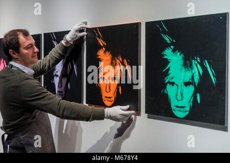 Londra, Regno Unito. 1 Mar, 2018. Christie's preview dei loro post Guerra e vendita contemporanea. Credito: Guy Bell/Alamy Live News Foto Stock