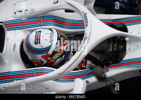 Barcellona, Spagna. 1 Marzo, 2018. Sergey Sirotkin Williams Montmelo prova di Formula 1 Championship 2018 Foto Federico Basile / Insidefoto Credito: insidefoto srl/Alamy Live News Foto Stock