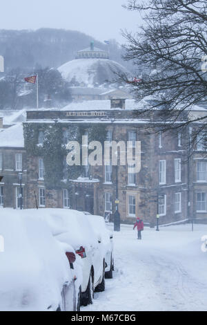 Buxton. 1 Mar, 2018. Bestia da est hits Buxton. La Old Hall Hotel e Devonshire Dome, Buxton, Derbyshire Credito: Mark Titterton/Alamy Live News Foto Stock