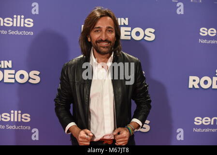 Madrid, Spagna. 28 Feb, 2018. Il cantante spagnolo Antonio Carmona pone per media durante un photocall per la premiere di 'Sin Rodeos' al cinema Capitol di Madrid. Credito: Jorge Sanz/Pacific Press/Alamy Live News Foto Stock