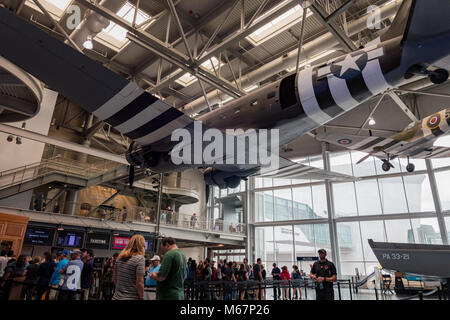 New Orleans, Feb 21: vista dell'interno del famoso Nazionale Museo della seconda guerra mondiale il FEB 21,2018 a New Orleans, Louisiana Foto Stock