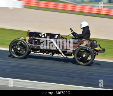 Andrew Howe-Davies, SCAT Racer, Edwardian vincitore del trofeo, VSCC, Pomeroy trofeo, Silverstone, 24 febbraio 2018, 2018, auto, Chris McEvoy, cjm-fotogr Foto Stock