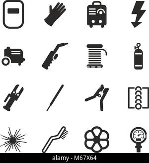 Icone di saldatura Illustrazione Vettoriale