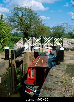 Lapworth blocca in Stratford upon Avon Canal, vicino a Solihull, Warwickshire Foto Stock