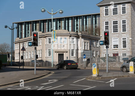 Plymouth University, Plymouth Devon, Inghilterra England Regno Unito. Febbraio 2018. L'edificio di Reynolds in Coburg Street nel centro della citta'. Foto Stock