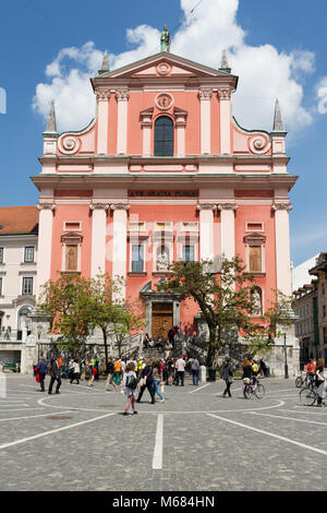 Chiesa francescana dell Annunciazione, Lubiana, Slovenia Foto Stock