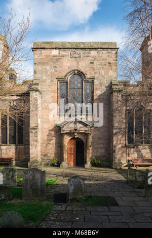 Berwick upon Tweed, porta occidentale e ingresso alla Santissima Trinità Chiesa Parrocchiale nella città di confine di Berwick upon Tweed, Northumberland, England, Regno Unito Foto Stock