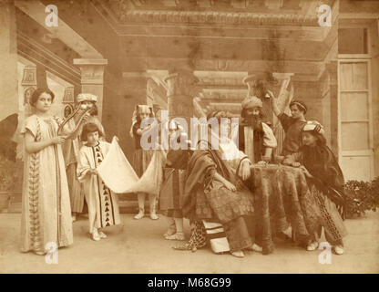 Attori messa in scena al teatro, Italia 1880 Foto Stock